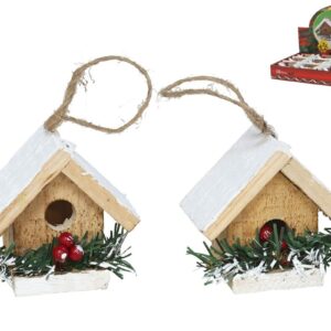 Snježna kućica ukras za bor